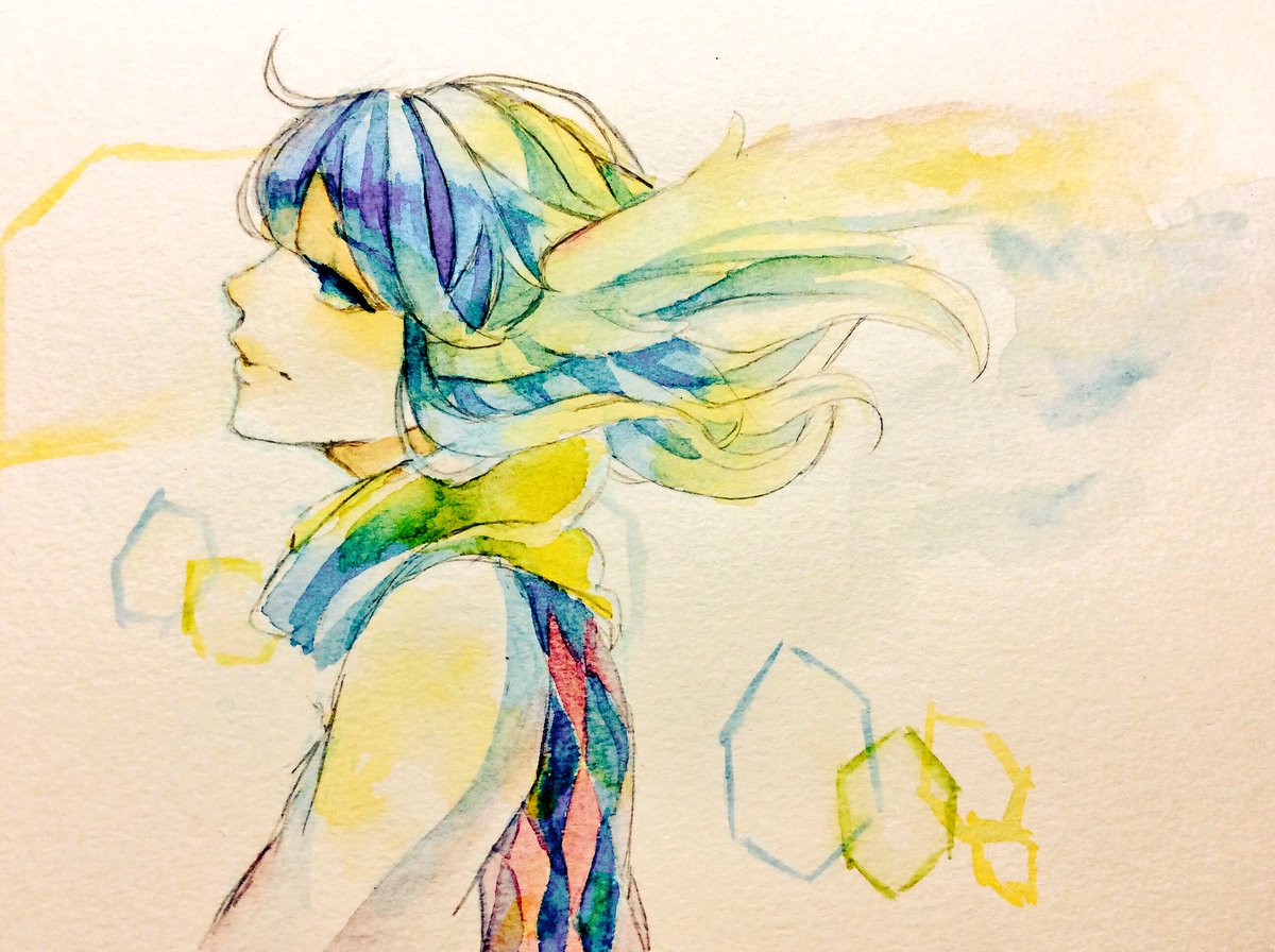 「今日の水彩ライフ 」|水ラピのイラスト