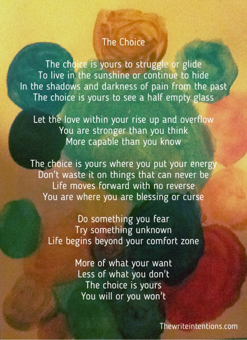 writeintent's tweet image. The choice is yours.