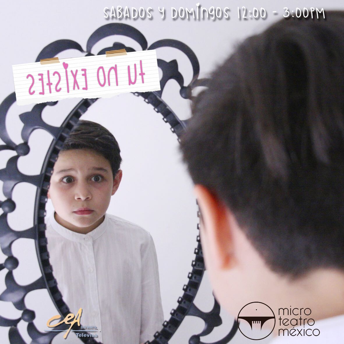 MicroTeatroMex's tweet photo. El 1er escritor de 11 años @Yamil_Yaber presenta en #microinfantil @NoExistesobra Ven a descubrir el misterio detrás del espejo! https://t.co/NhZBxbfNLV