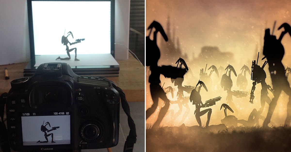 petapixel's tweet image. These Star Wars artworks were made by photographing action figures: petapixel.com/2016/10/26/sta…