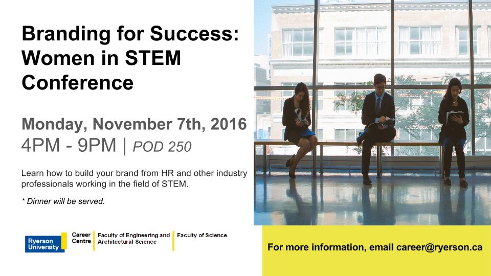 careercooptmu's tweet photo. Hey Ladies! Learn how to build your brand from HR and other industry professionals working in the field of STEM on Nov. 7 https://t.co/NvwZDy2MS2