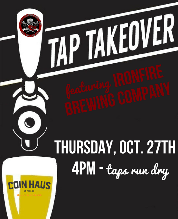 CoinHaus's tweet photo. Join us tomorrow, Thursday, October 27th at 4pm as Ironfire Brewing Company takes over #CoinHaus' taps! https://t.co/nkXTeaMx9s