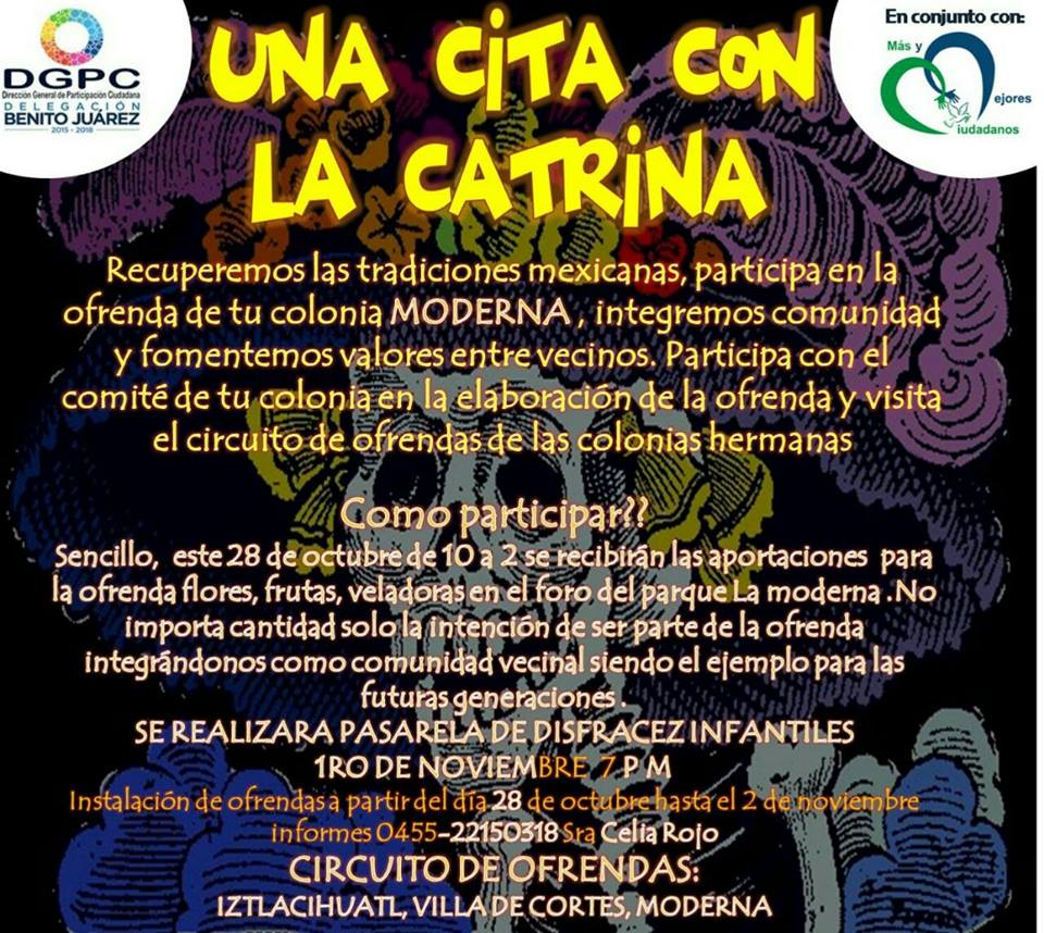 MasyMejoresCD's tweet photo. Amig@s los invitamos a participar Ofrenda y Pasarela de Disfrases invita a tu familia y amigos desde este jueves 28 de Octubre al 3 de Nov https://t.co/cCxqs3xSP2
