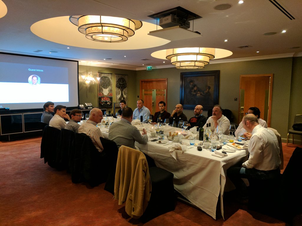 thomaspower's tweet photo. Tonight it's London Digital Dinners @digentre #digidinner a wonderful night of learning, networking &amp; business development with a geeky edge https://t.co/Tgs12u9XUl