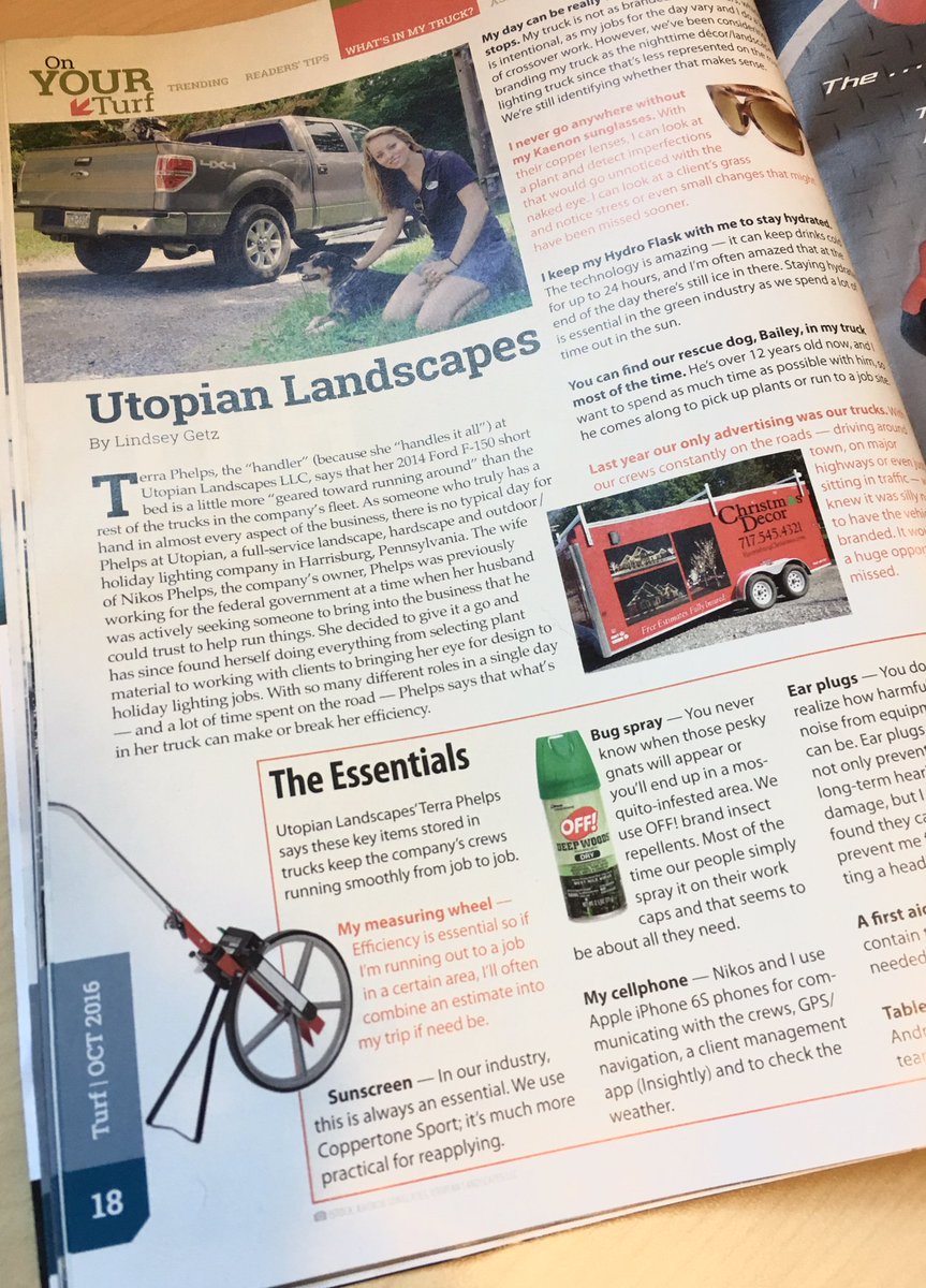 Terra_Phelps's tweet photo. Find out #whatsinmytruck ... yours truly is featured in #turfmagazine
https://t.co/NaThsP9dnt https://t.co/Woefk2my64