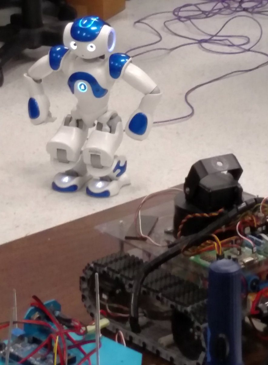 JMHSBarger's tweet image. JM students visiting A&amp;amp;T State University's robotic lab. #TheJetWay.