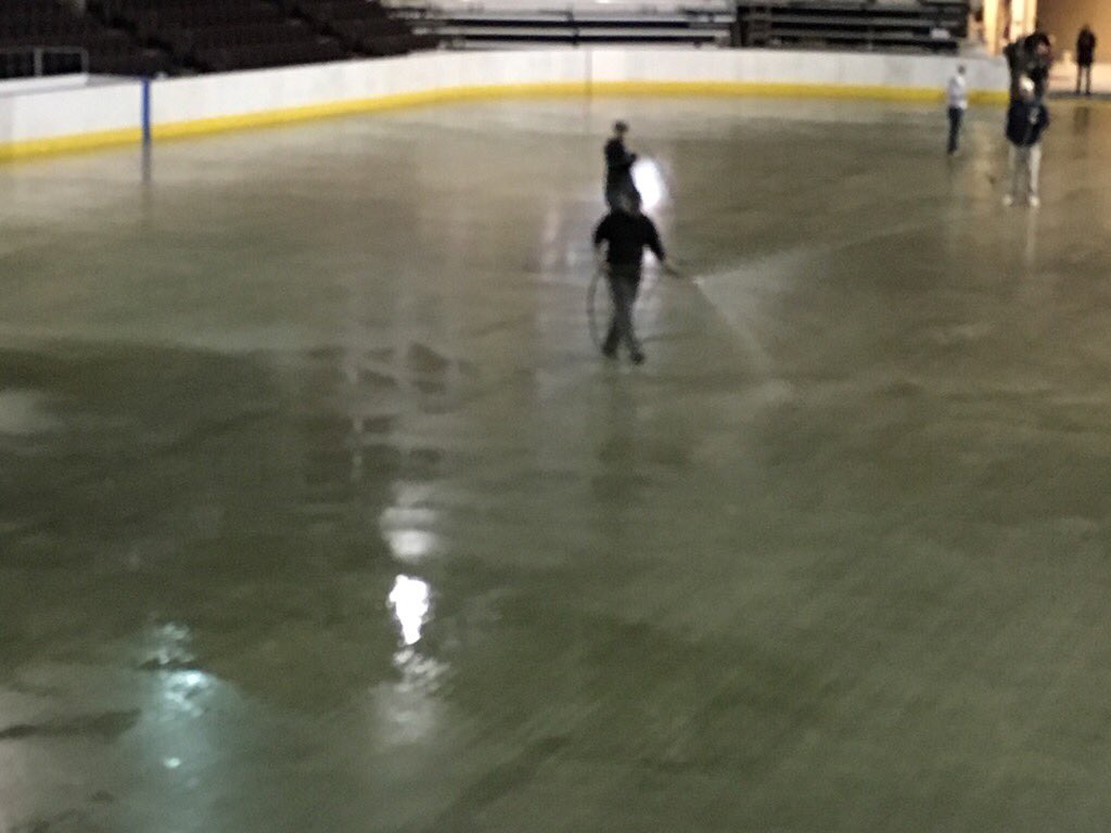 countygovguy's tweet photo. Ice going in at the #CrossInsuranceArena. @cumberlandctyme https://t.co/5TzDCoACrz