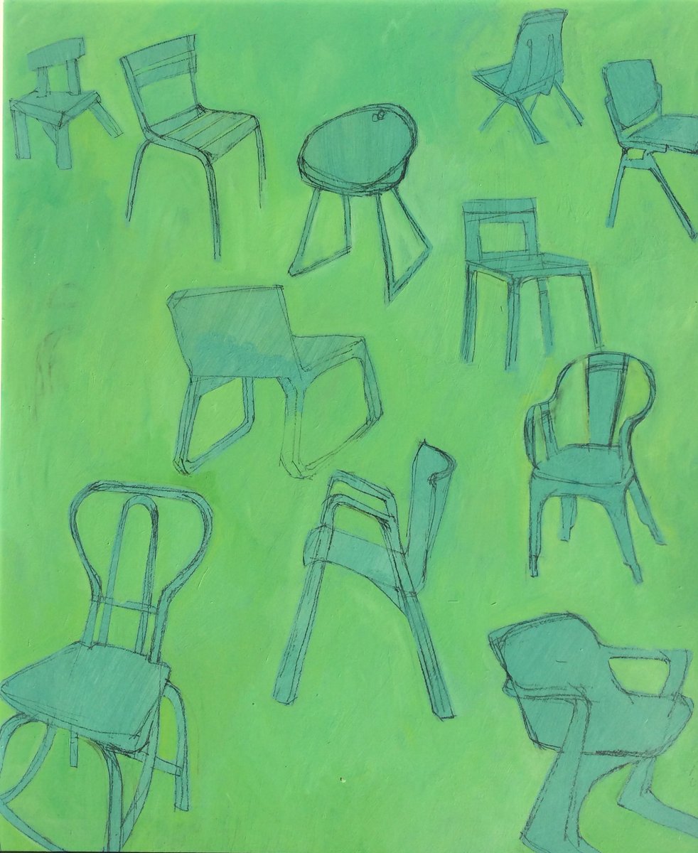 nicola_grellier's tweet image. #chairobsession #grellierhoggallery @TheHampshireHog meet the #artist Nov 8th 5.30-8pm #artandeat #paintingchairs