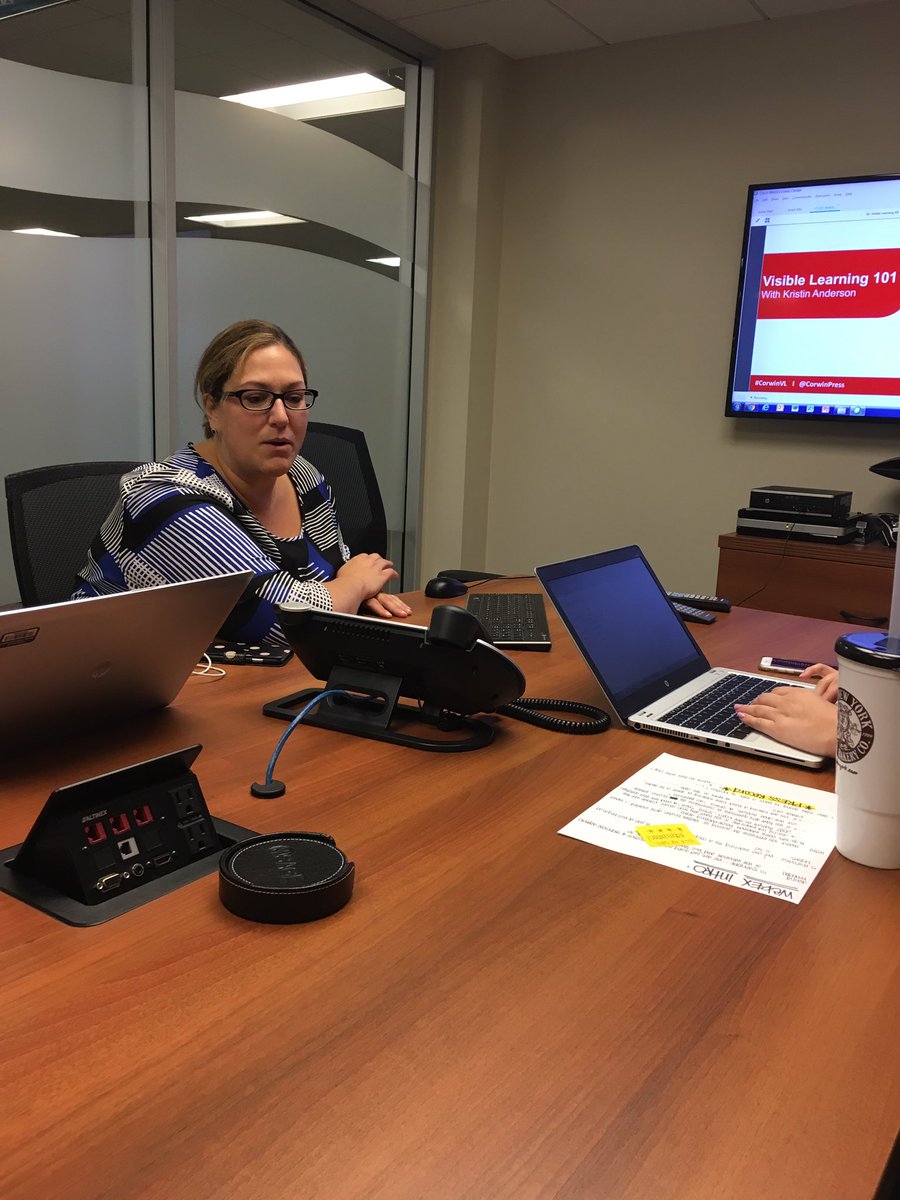 amandabhar's tweet photo. Super excited to have front row seats for @kristiande #VisibleLearning webinar! Join us! #corwinVL @CorwinPress https://t.co/0KuySz8MjV