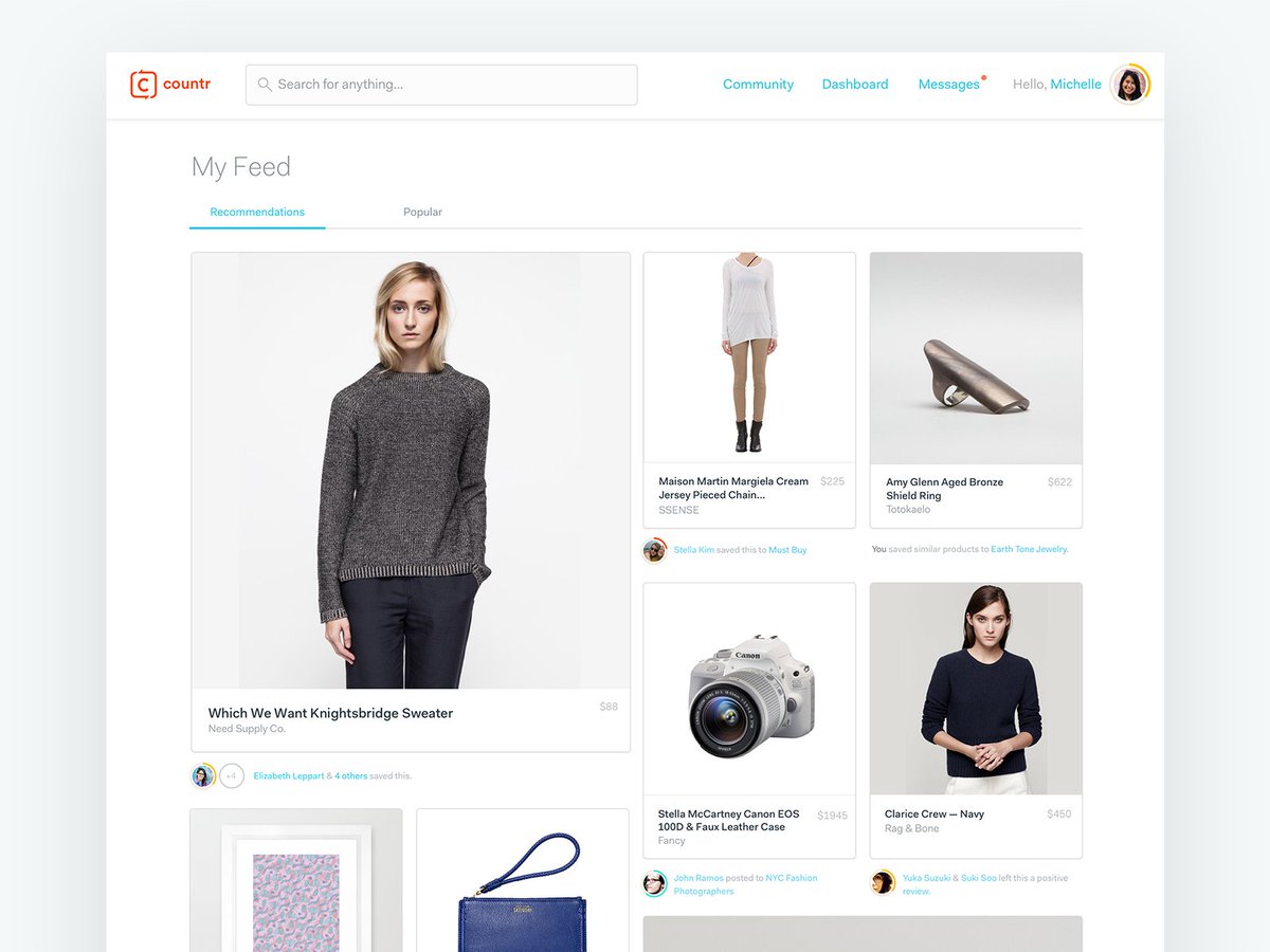 One-cart social shopping done right, bravo team @mycountr! Proud to have been part of the journey. Sign up today at countr.com