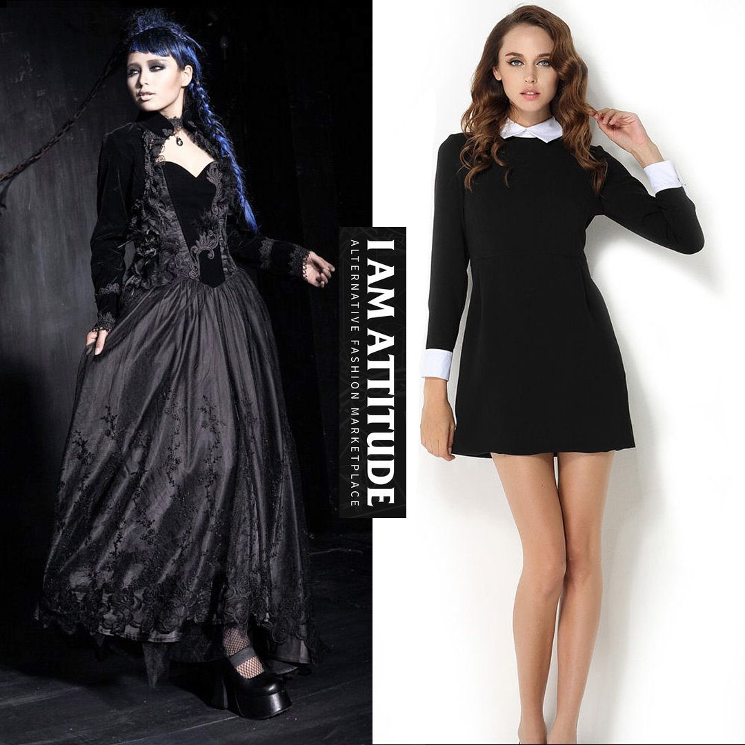 Full on witch mode or li'l black dress witch?
IAmAttitude.com/Punk-Rave/

#halloween #witch #witchy #goth #gothic #spooky #wednesdayaddams