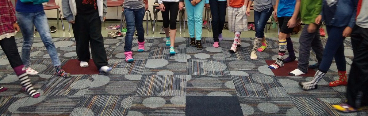 joanieostrander's tweet photo. Miss Montemayor's 4th grade music class dancing to "Simple Gifts" wearing their cool, crazy socks!  @HampdenDragons @missmonte212 https://t.co/9t83M0rWjn