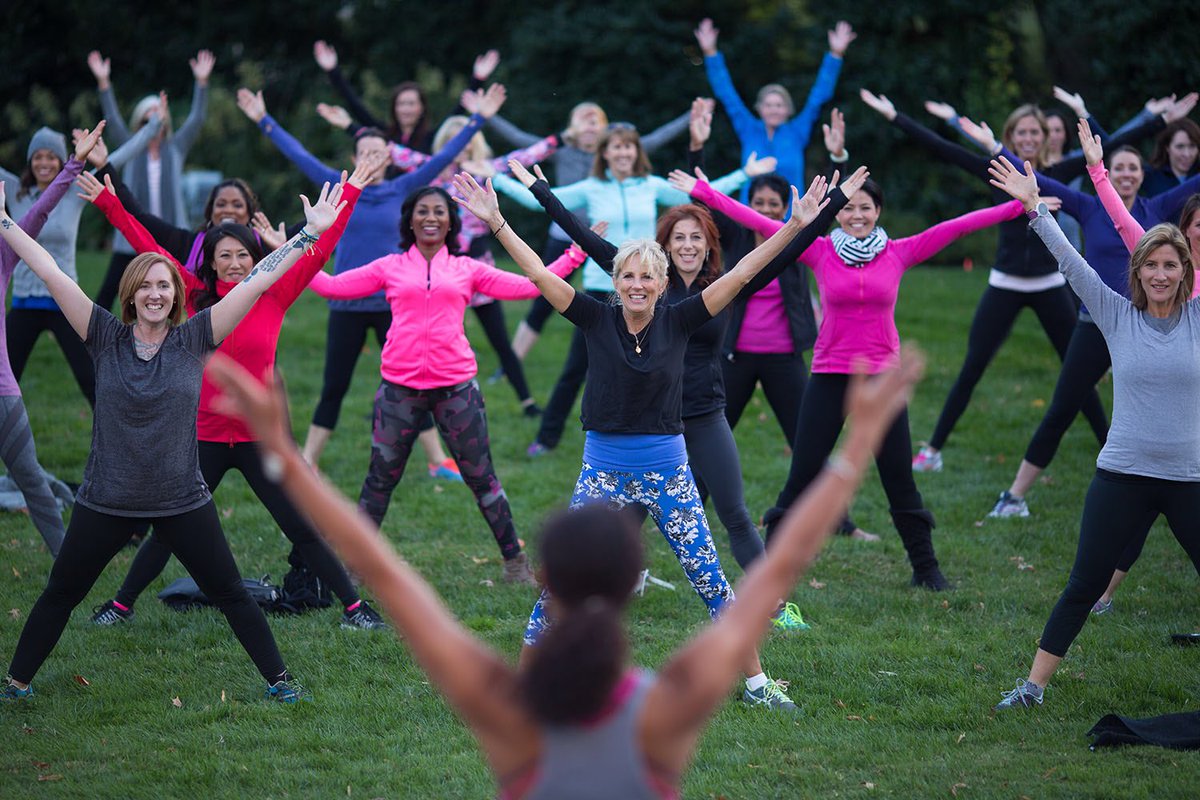 ICYMI, Dr. Biden hosted a barre class for #breastcancerawareness at the @VP's Residence last night: instagram.com/p/BMAbad2AjpM/