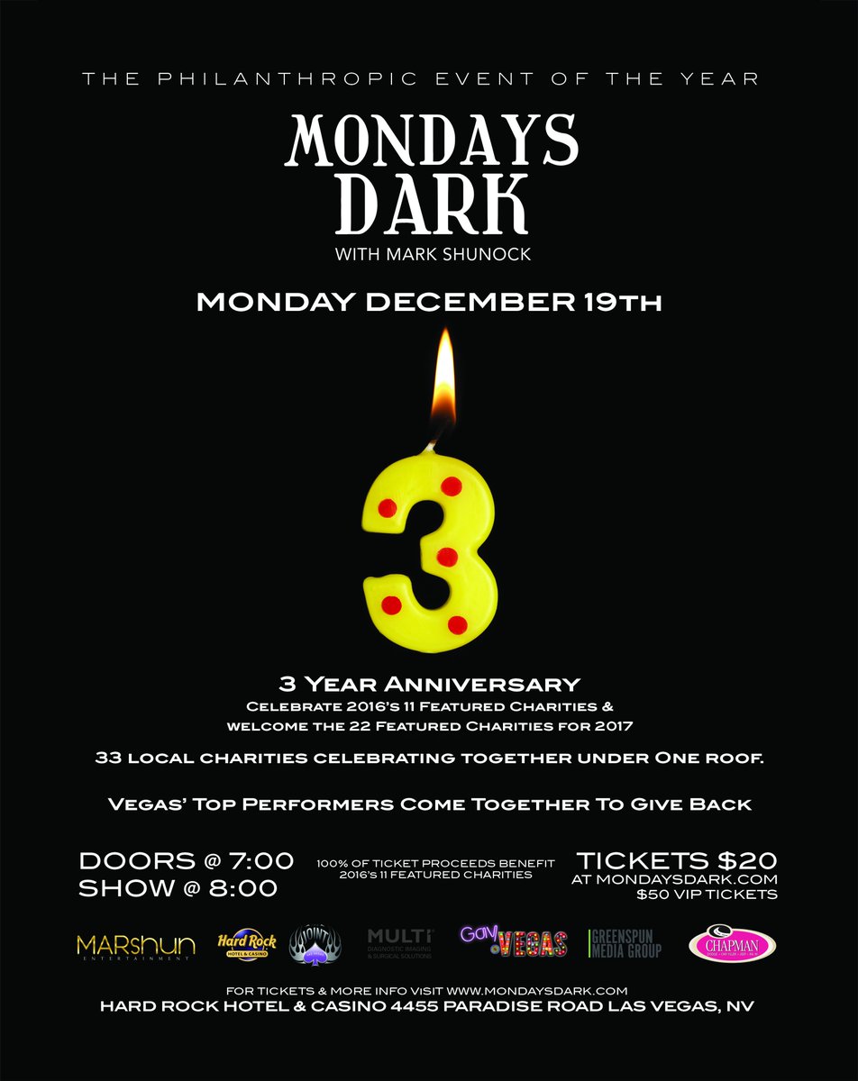 USONevada's tweet photo. Help us raise $3k for local #USOLV programs by purchasing tickets ($20/each) to @mondays_dark 3rd Anniversary show! Email USOVegas@uso.org https://t.co/iMWQqD7tKQ