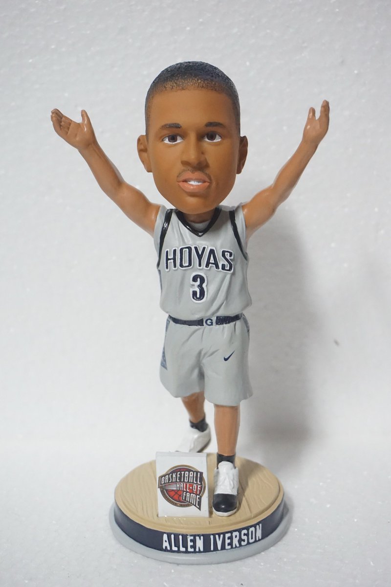 GeorgetownHoyas's tweet photo. Introducing #BobbleChuck: The Allen Iverson Hall of Fame Bobblehead! 1st 2k fans @GeorgetownHoops on 11/12 get 1! https://t.co/Em96HYKx63 https://t.co/lpGyHjgDIh