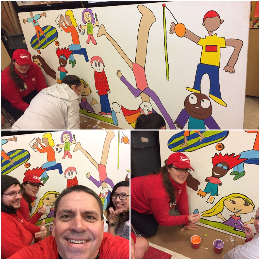 Putting the finishing touches on the playground murals!! Thanks T996 Team!! #wearetarget #playmatters