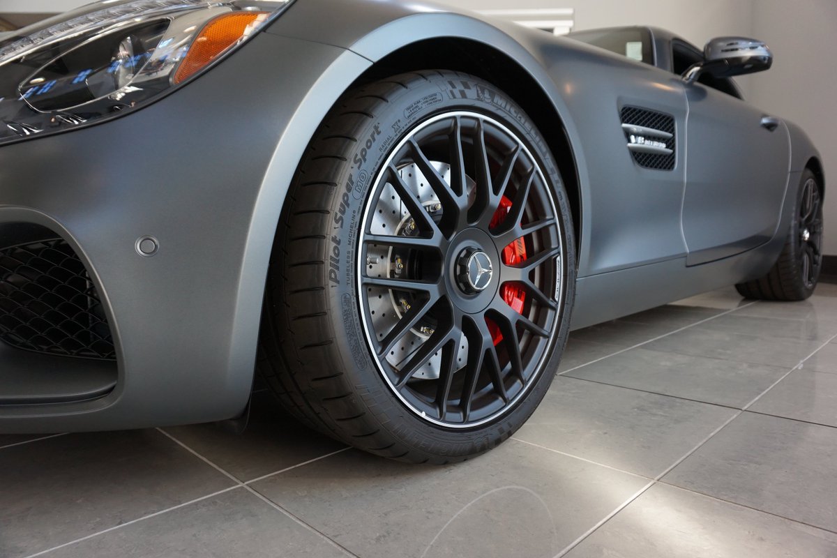 MercedesBenzRoc's tweet photo. Menacing matte black wheels on this AMG GT. #wheelwednesday https://t.co/CzylsdiisH