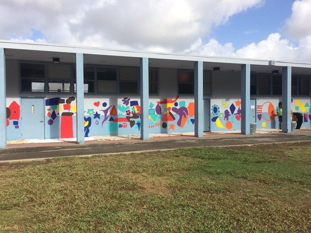 bretharte's tweet photo. Our mural project...step 1 of 3! https://t.co/AOcjcCzSE2