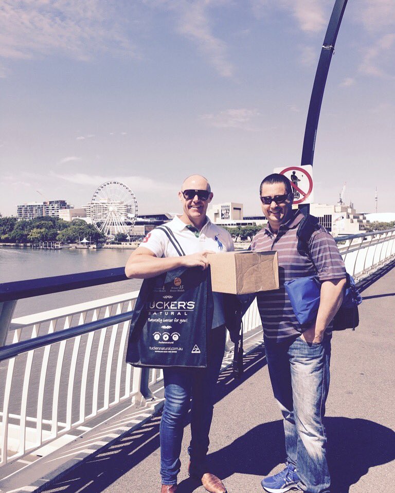 TuckersNatural's tweet photo. Hello #BrisVegas! Team @TuckersNatural have arrived in #Brisbane for @GoodFoodWine show #goodfoodie #crackerup #qldfood https://t.co/eSPiQR2Ikd