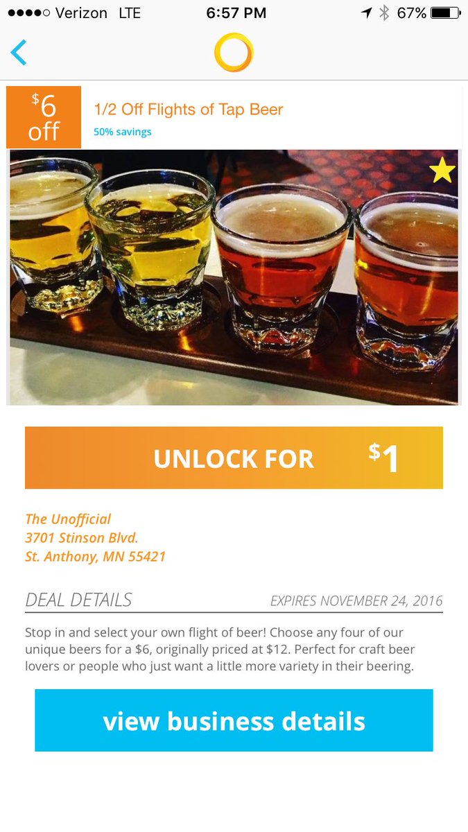 DiviMN's tweet photo. Stop into the @TheUnofficialDB and #get2give #GiveSome to charity when you get 1/2 off a flight of beer 🍻 DL here: https://t.co/3nTuhQlnB8 https://t.co/dp7rXbAExd