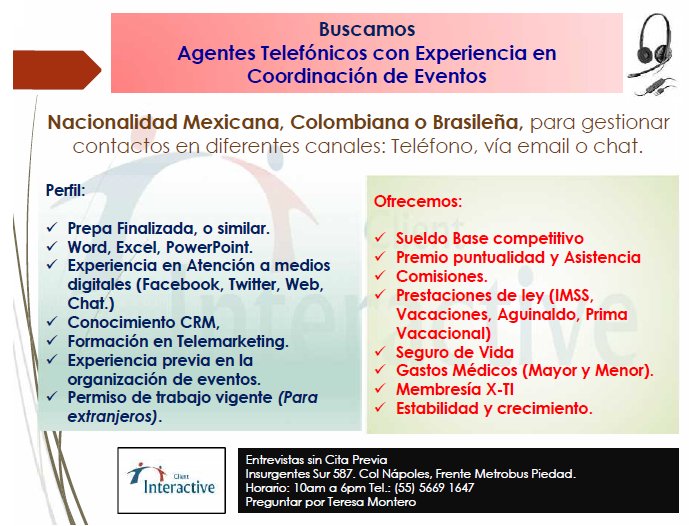 CInteractive10's tweet image. Te gusta organizar eventos, esta es tu oportunidad!