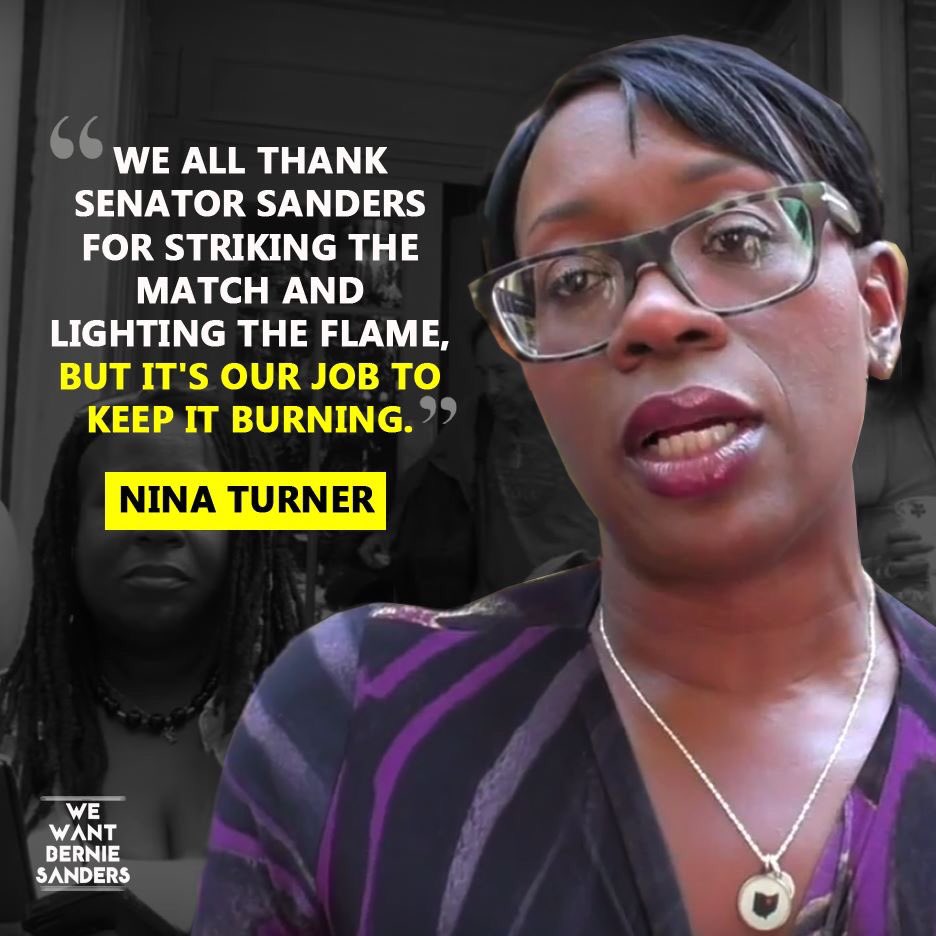 savemain_st's tweet photo. We are @SenSanders and @NinaTurner Democrats who will will vote downballot to #runupthescore and #FlipTheSenate https://t.co/rhkeV8Jrok