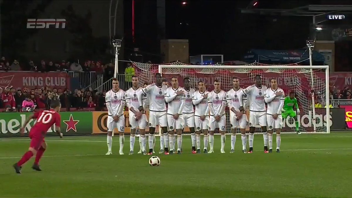 Major League Soccer Setting Up A Wall For A Giovinco Free Kick Tfc