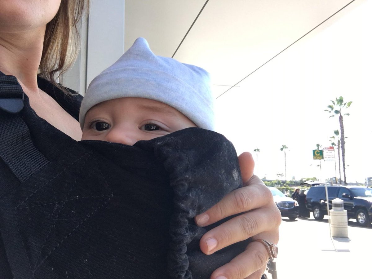 jordanwhitley's tweet photo. Survived early morning cross-country flight w/ the mini...off to Chargers park! #workingmom #coffeeeeeeeee https://t.co/21uW4xn7n9