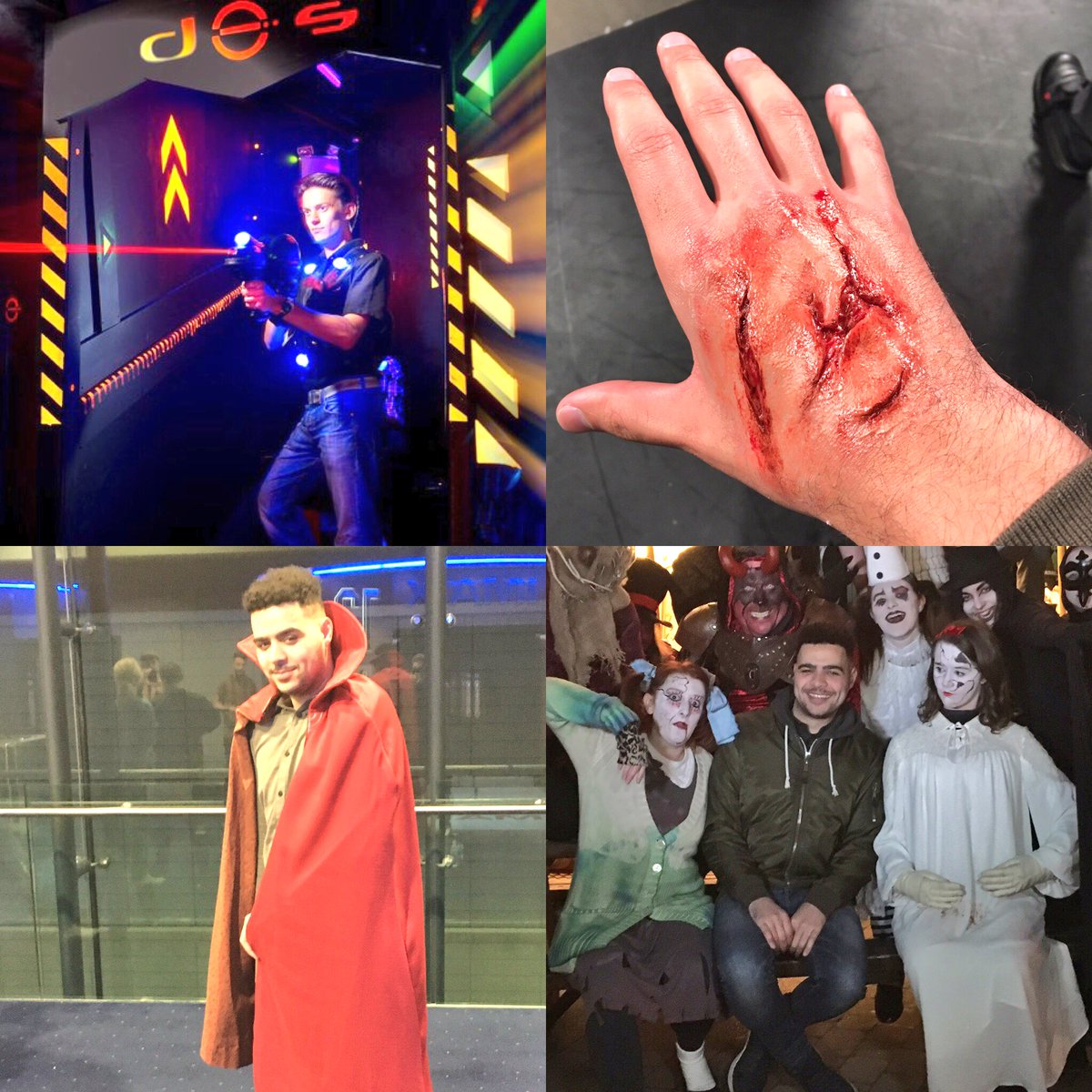 BenOsu's tweet photo. Fun week of filming so far - Halloween shoots @SNpleasureland, @DarkstarLaserUK &amp; @ShauneAcademy. AND @DrStrange review w/ @PurpleRevolver https://t.co/GBkLyDgC21