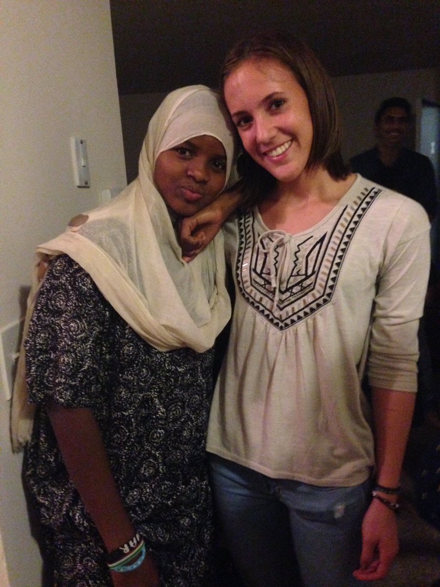 CommonGroundEM's tweet photo. This is Sumeya! Our club gathered school supplies for her and her 9 siblings, who just arrived in Charlotte from a camp in Somalia! https://t.co/mnsLlwj7dP