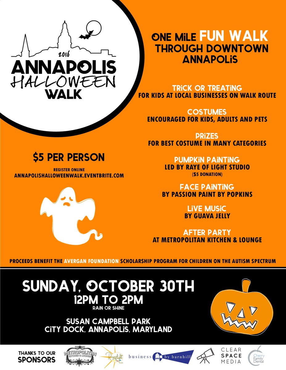 Join us #annapolis #halloween walk on 10/30! #autism #fundraiser #familyfun annapolishalloweenwalk.eventbrite.com