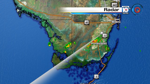 Showers-on-the-breeze favor south Miami-Dade co. and mainland Monroe as Wednesday evening begins. https://t.co/IhzhYNwf37