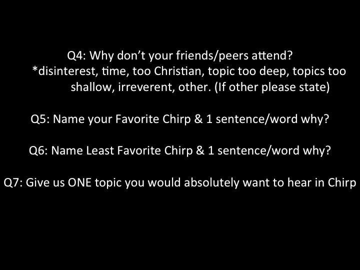 CollegeHour's tweet photo. Give us some feedback! #collegehour #chirp @FPUlife @FPUSyrinx https://t.co/rbmLm6PO3u