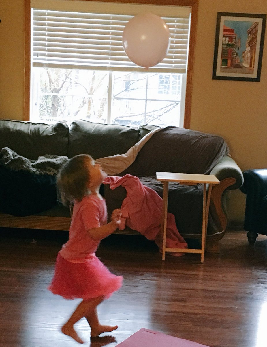 Why spend so much $ on toys when a simple balloon can bring so much joy!! #momlife #uglytruth #momlifestruggles #uglytruthparenting #loveher