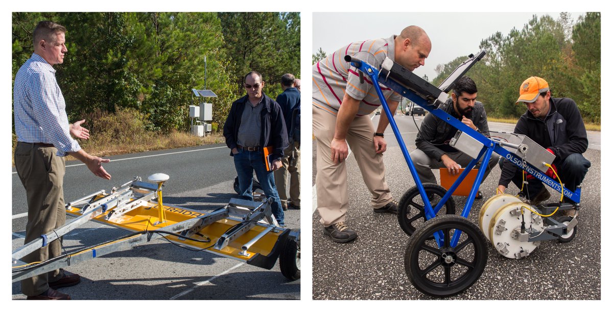 ncatauburn's tweet photo. We had a great group for today's #SHRP2 Technology Showcase at the Test Track, featuring advanced methods to identify pavement delamination. https://t.co/QQVhvbctHz