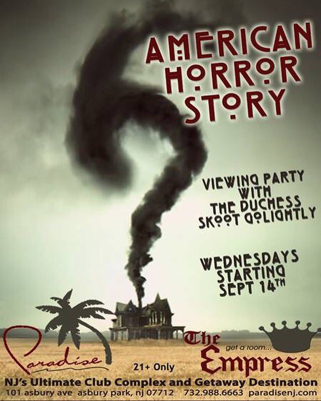 paradiseclubnj's tweet photo. #americanhorrorstory tonight w/ @SkootGolightly #AHS #asbury #asburypark #asburyparknj #Horrorstory2k16 #lgbt #ahs2016 #newjersey #apnj https://t.co/srXVqpn26H
