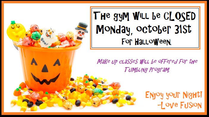 AZFusionCheer's tweet photo. Reminder: Gym will be CLOSED for Halloween!! https://t.co/DU6PuW6WXy