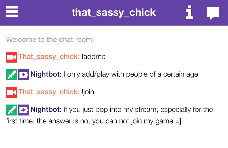 sassy_chickxX3's tweet image. #chatrules #twitch #twitchtv #beloyalfirst #streamer #tlou #BlackOps3 #DyingLight #thefollowing #Overwatch #skyrim #SupportSmallStreamers