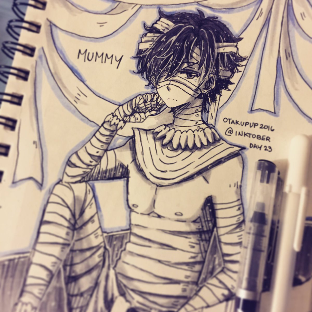 Inktober Day 23! Mummy ❤️ #otachie_wastesink 