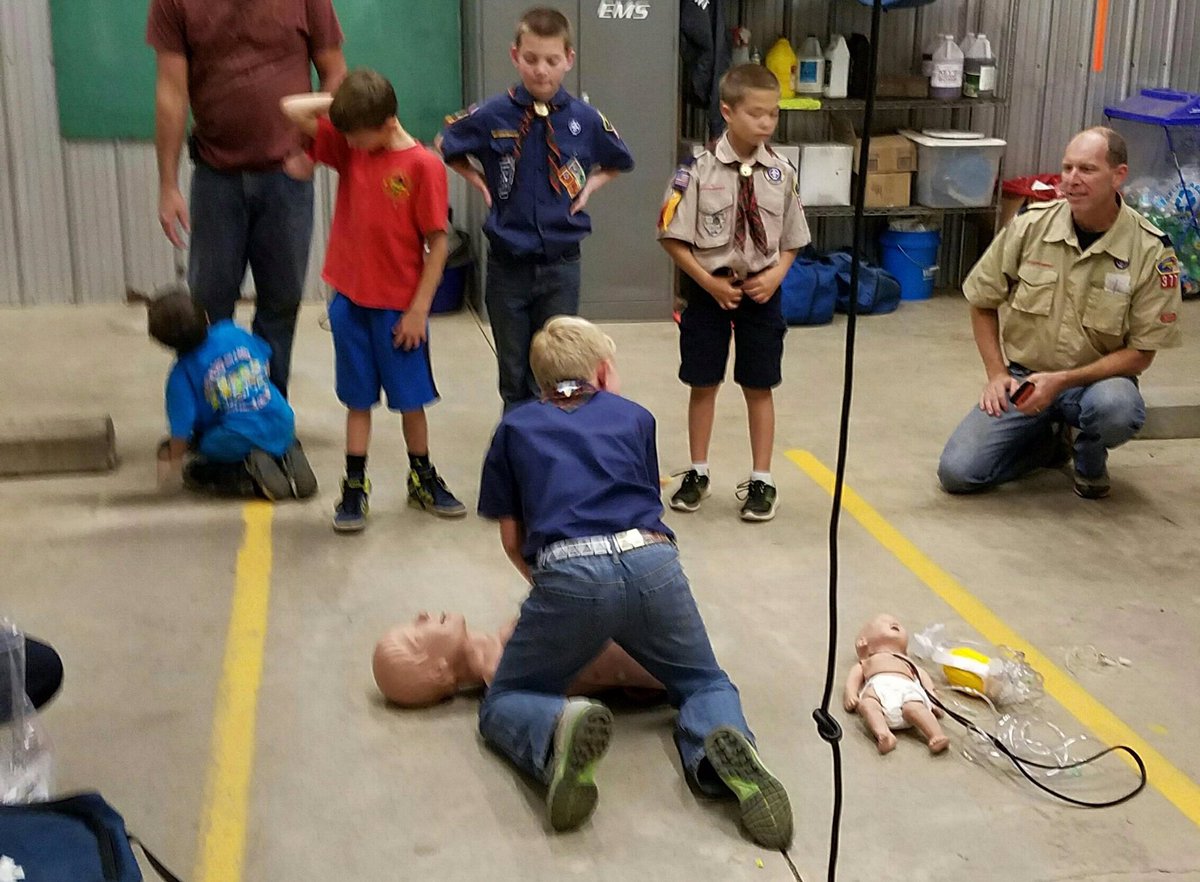 Thanks to Cub Scout Troop 377 for taking the time to stop by our Troutman Base recently for some CPR lessons!