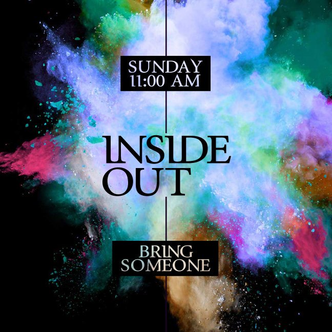 mastadroo's tweet photo. Are you ready to see #Jesus? #Bringsomeonealong to @rsbcconnections Sunday at 11! #InsideOut https://t.co/5Z9CGDY8mB