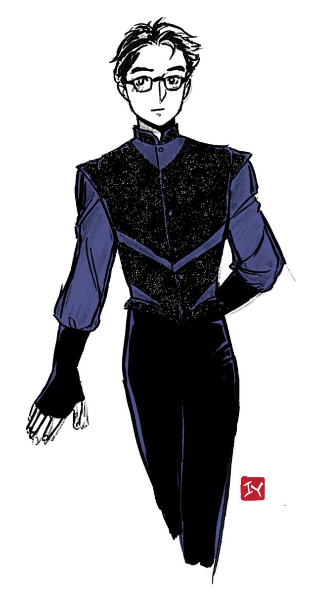 ingthing_old's tweet photo. I have a #YuriOnIce fic in the works but here's the design of an old costume of Victor's that I'm going to have Yuuri wear ✨ #Victuuri https://t.co/wRKBBgQOR0