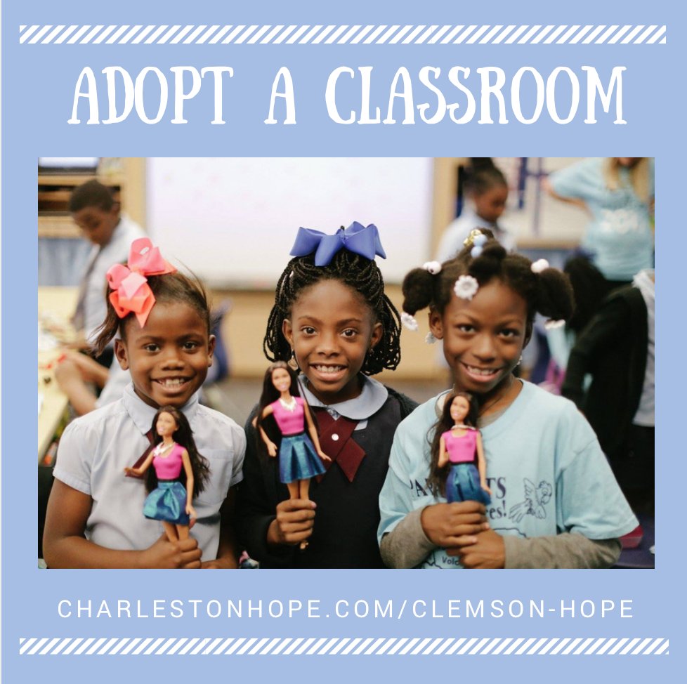 Clemson_Hope's tweet photo. Want to impact a life this holiday season? Sponsor a classroom &amp; provide a Christmas experience for children in local Title I schools! https://t.co/whVas9NiKY