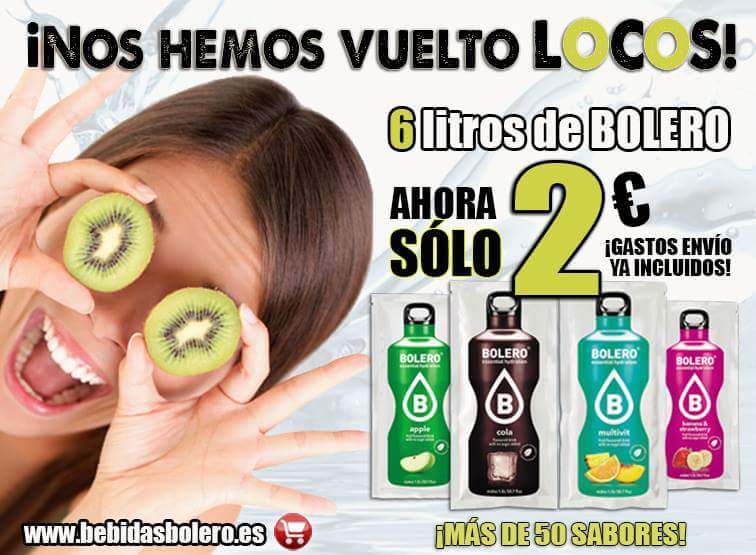 BOLEROSPAIN's tweet photo. 6 litros de Bolero por tan sólo 2€, y lo recibes en tu domicilio. #bolero #bebidasbolero https://t.co/QGvZ9YkrJK https://t.co/OMYIh12kxC