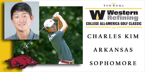 SunBowlGolf's tweet photo. 2016 Field Announced
@ArkRazorbacks @RazorbackMGolf @c_kim97
https://t.co/bgcDrC5SZS
#WesternRefining #AllAmerica #Golf https://t.co/VJa0ZC5QF3