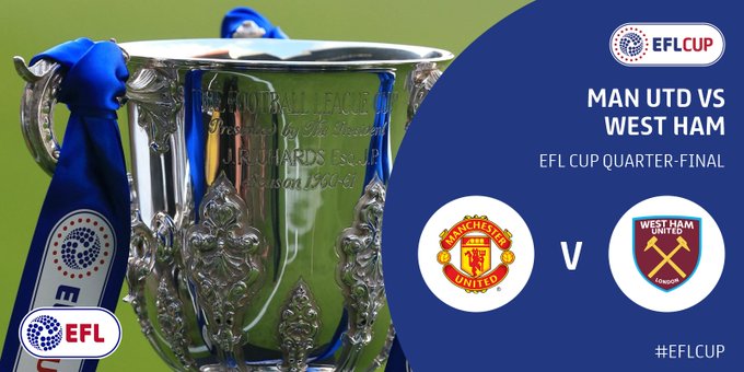 #EFLCup Quarter-Final draw: @ManUtd v @WestHamUtd. https://t.co/S9WLT0dx28