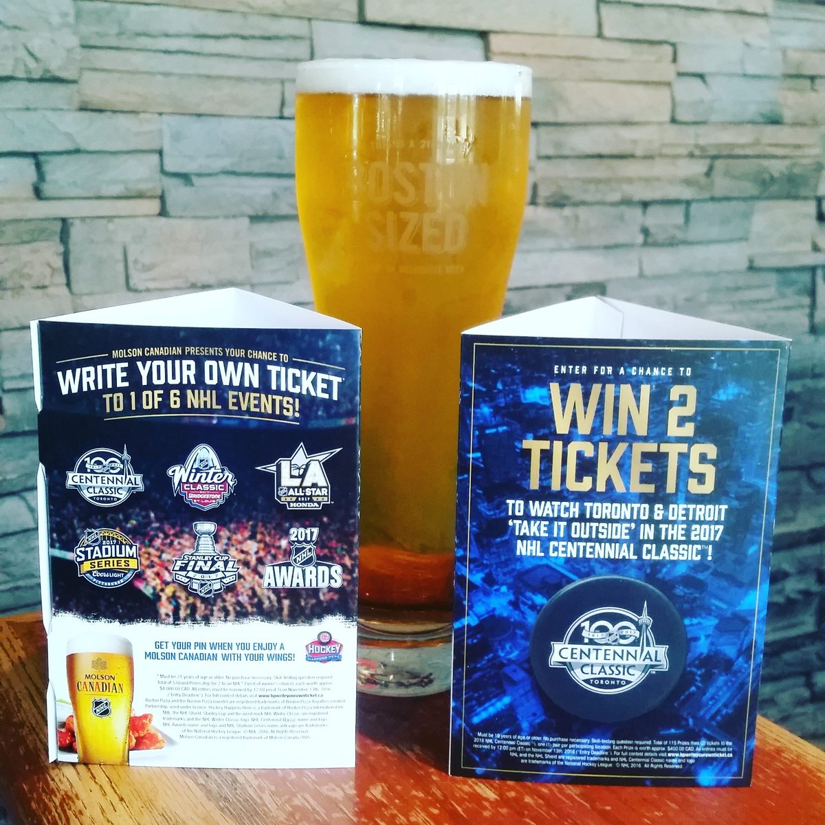 BPSquareOne's tweet photo. Come catch any of the #NHL action here for a chance to write your own ticket to 1 of 6 amazing NHL events! Ask your server for more details! https://t.co/kANHdarK5I
