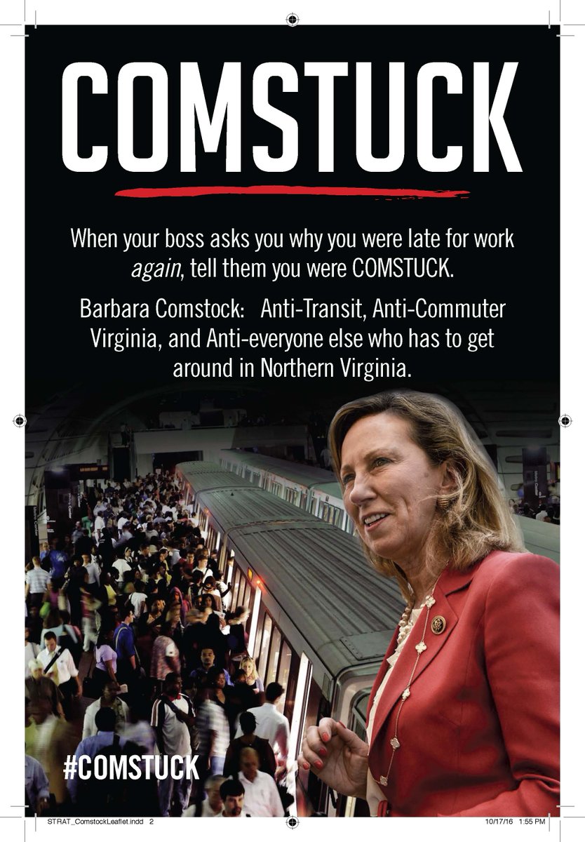 ATULocal689's tweet photo. The Comstock Hour: brought to you by the Anti-Transit, Anti-Commuter Barbara Comstock #VA10 #Comstuck https://t.co/UbTUEv2GXy