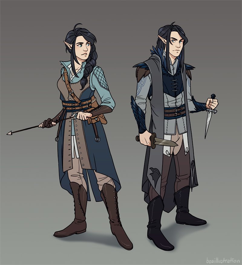 boaillustration's tweet photo. Some costume ideas for the twins!  I am really happy with how this one turned out. #criticalrole https://t.co/ZoggKTmeL0
