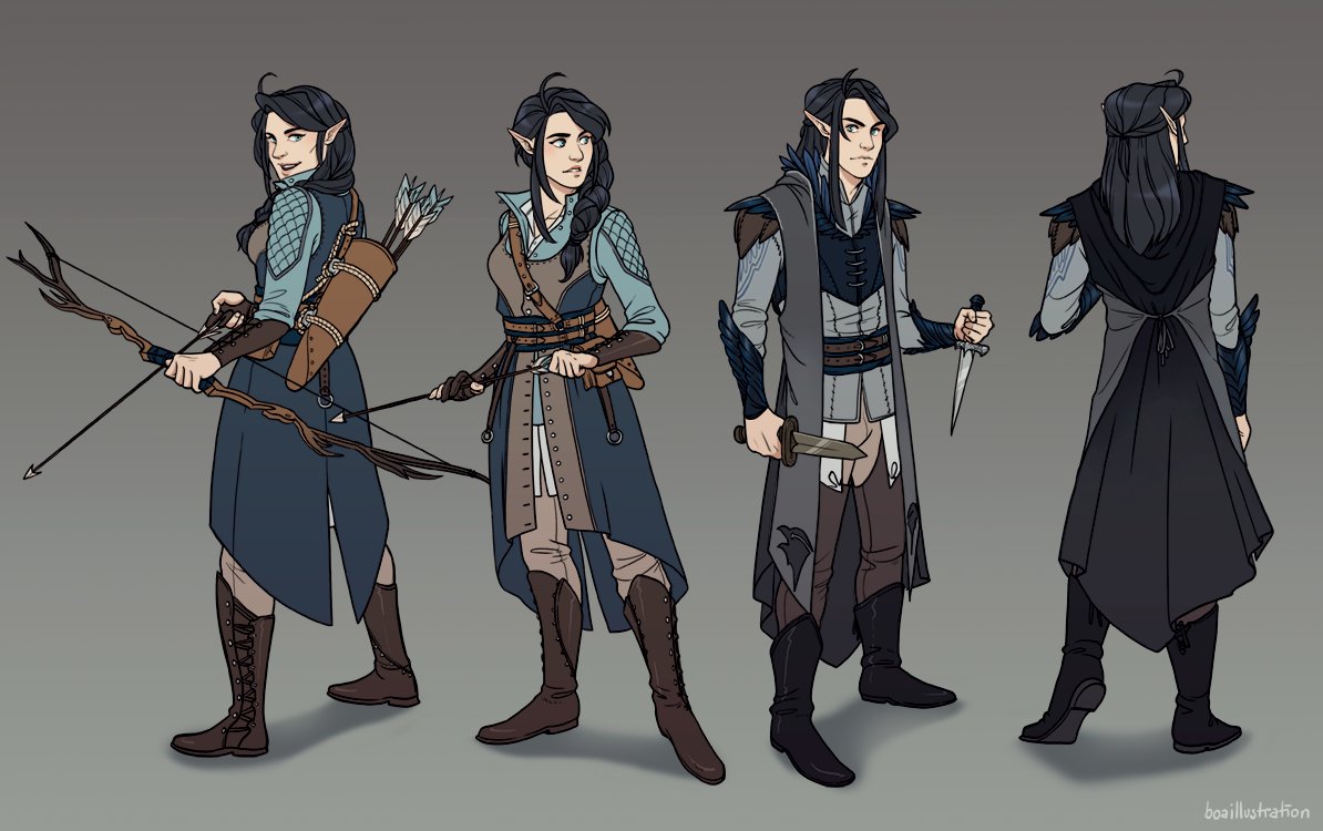 boaillustration's tweet photo. Some costume ideas for the twins!  I am really happy with how this one turned out. #criticalrole https://t.co/ZoggKTmeL0